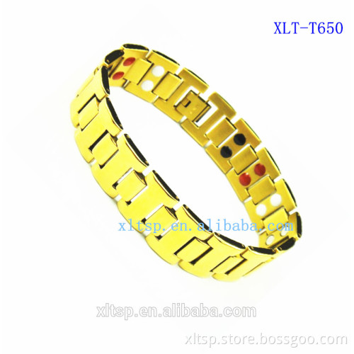 XLT-T650 Wholesale Chunky Gold Color Mens Heavy Metal Bracelet